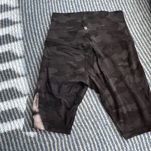 lululemon athletica Black Camo Athletic Shorts